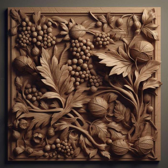 Patterns and decorations (stl Rhopalum 1, PATTERN_105) 3D models for cnc